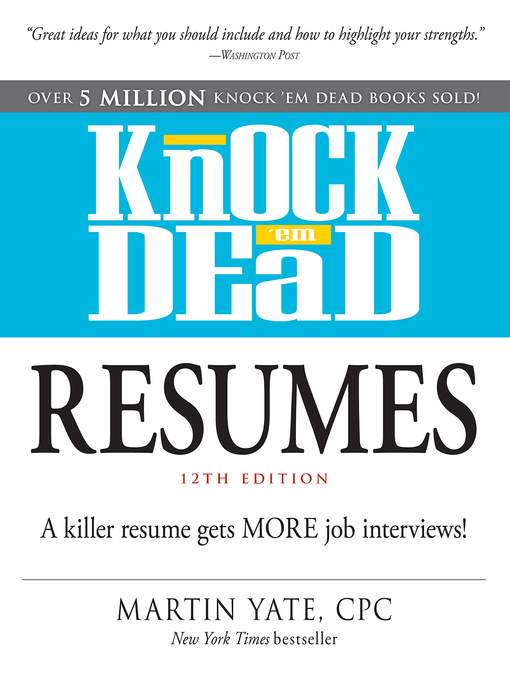 Title details for Knock 'em Dead Resumes by Martin Yate - Wait list